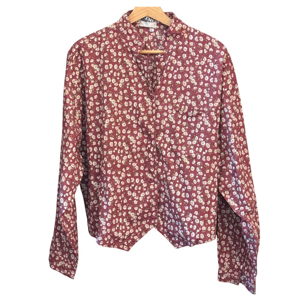 90s Ragazza Floral Button Up Shirt Cottagecore Grandmacore Prairie Granola Girl